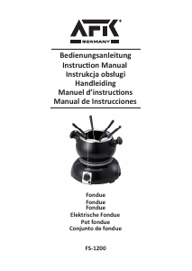Manual de uso AFK FS-1200 Fondue