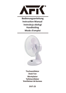 Bedienungsanleitung AFK DVT-23 Ventilator