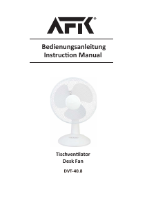 Handleiding AFK DVT-40.8 Ventilator