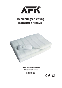 Manual AFK EB-100.1D Electric Blanket