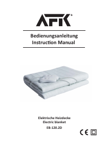 Manual AFK EB-120.2D Electric Blanket