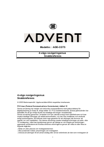 Bruksanvisning Advent ADE-COT5 Mus