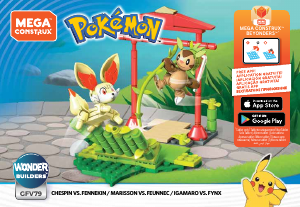 Handleiding Mega Construx set GFV79 Pokemon Cheskin vs. Fennekin