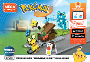 Kullanım kılavuzu Mega Construx set GFV78 Pokemon Froakie vs. Dedenne