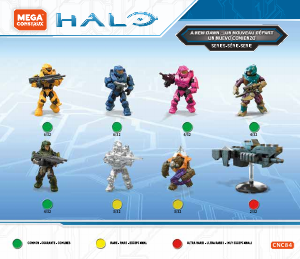 Handleiding Mega Construx set CNC84 Halo Micro action figures A New Dawn series