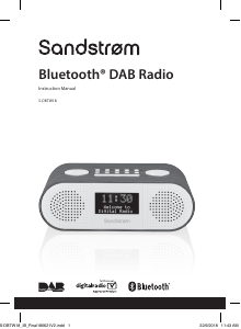 Manual Sandstrøm S-DBTW18 Radio