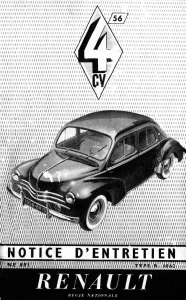 Mode d’emploi Renault 4CV (1962)