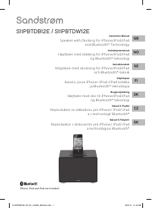 Manual Sandstrøm S1iPBTDB12E Speaker Dock