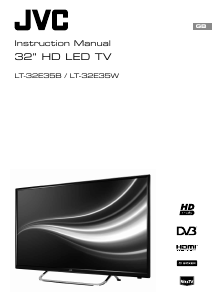 Manual JVC LT-32E35W LED Television