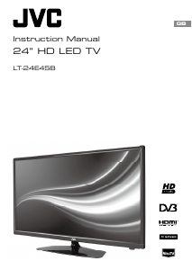 Manual JVC LT-24E45B LED Television