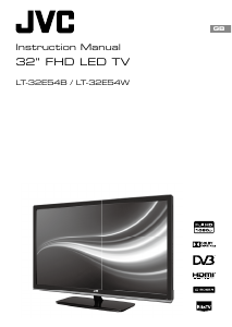 Manual JVC LT-32E54W LED Television