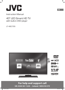 Manual JVC LT-40C755 LED Television