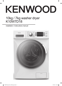 Manual Kenwood K10W7D18 Washer-Dryer
