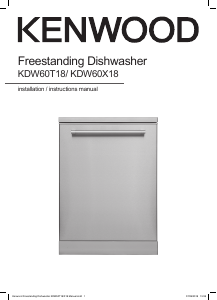 Handleiding Kenwood KDW60T18 Vaatwasser