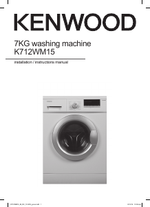 Manual Kenwood K712WM15 Washing Machine