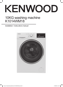 Manual Kenwood K1014WM18 Washing Machine