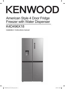 Manual Kenwood K4D496X18 Fridge-Freezer