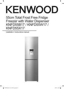 Manual Kenwood KNFD55X17 Fridge-Freezer
