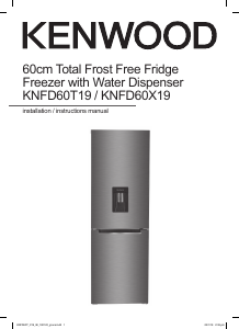 Manual Kenwood KNFD60X19 Fridge-Freezer