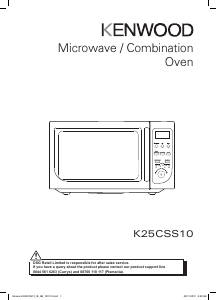 Manual Kenwood K25CSS10 Microwave