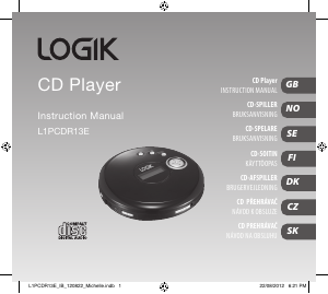 Návod Logik L1PCDR13E Discman