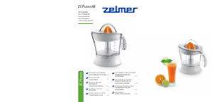 Manual Zelmer ZCP1000W Citrus Juicer