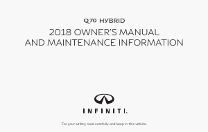 Handleiding Infiniti Q70 Hybrid (2018)