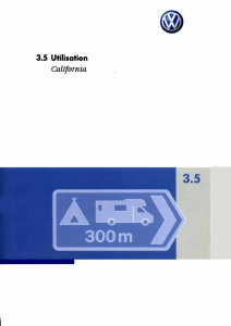 Mode d’emploi Volkswagen California (2002) Campeur