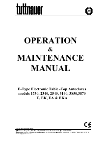 Manual Tuttnauer 3870 Autoclave