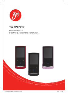 Bruksanvisning Goji G4GMP3L12 Mp3 spelare