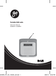 Manual Goji GDABN14 Radio