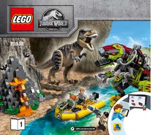 Kullanım kılavuzu Lego set 75938 Jurassic World T. rex ile Dinozor Robotu Savaşı