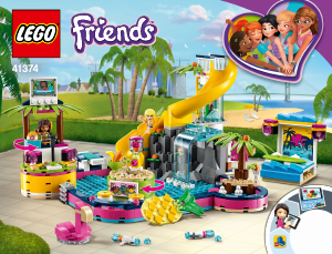 Használati útmutató Lego set 41374 Friends Andrea medencés partija