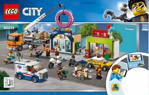 Handleiding Lego set 60233 City Opening donutwinkel