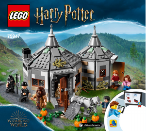 Manuál Lego set 75947 Harry Potter Hagridova bouda: Záchrana Klofana