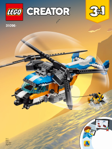 Manual de uso Lego set 31096 Creator Helicóptero de Doble Hélice