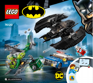 Manual Lego set 76120 Super Heroes Batman Batwing si jaful lui Riddler