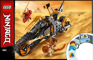 Használati útmutató Lego set 70672 Ninjago Cole cross motorja