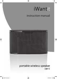 Manual iWantit ISBT13 Speaker