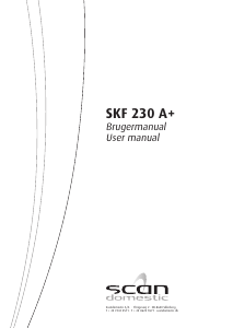 Brugsanvisning Scandomestic SKF 230 Køle-fryseskab