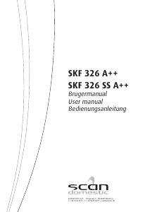 Brugsanvisning Scandomestic SKF 326 Køle-fryseskab