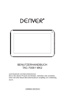 Bedienungsanleitung Denver TAC-70061 MK2 Tablet