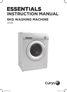 Manual Currys Essentials C610WM16 Washing Machine