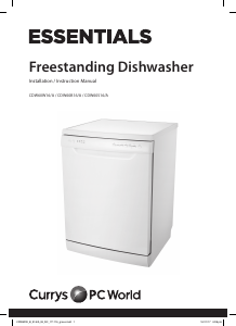 Manual Currys Essentials CDW60B16A Dishwasher