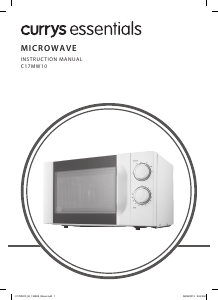 Manual Currys Essentials C17MW10 Microwave