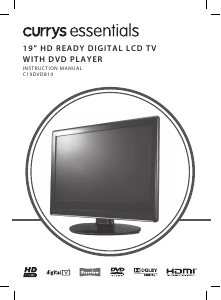 Manual Currys Essentials C19DVDB10 LCD Television