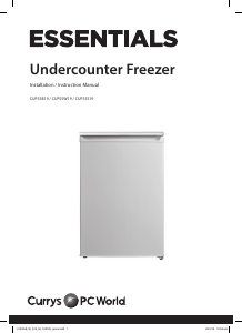 Manual Currys Essentials CUF55W19 Freezer
