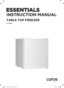 Manual Currys Essentials CTF34W15 Freezer