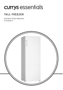 Manual Currys Essentials CTF60W13 Freezer