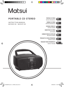 Manuál Matsui MCDSB13E Stereo souprava